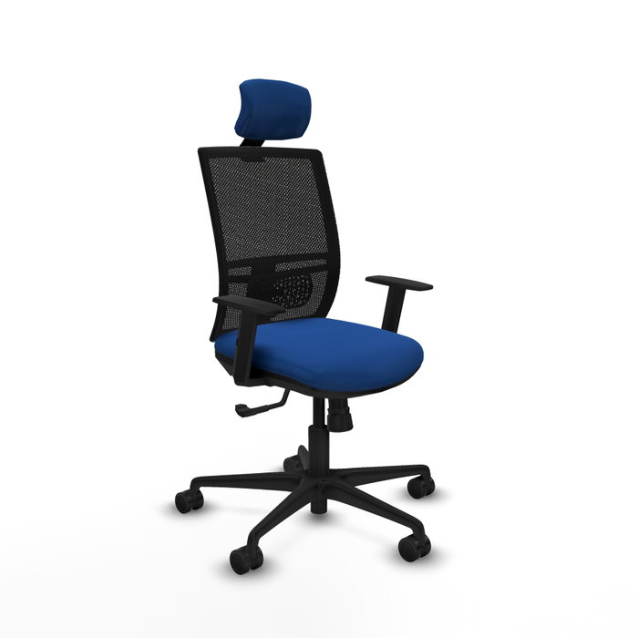 PIQUERAS Y CRESPO Silla de oficina Yunquera con mecanismo Sincro, Azul y Negro PIQUERAS Y CRESPO Silla de oficina Yunquera con mecanismo Sincro, Azul y Negro