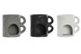 DKD Home Decor Quemador Cerámica Gris Negro Blanco 11x11x6 cm (12 Unidades) Urban