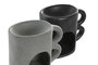 DKD Home Decor Quemador Cerámica Gris Negro Blanco 11x11x6 cm (12 Unidades) Urban