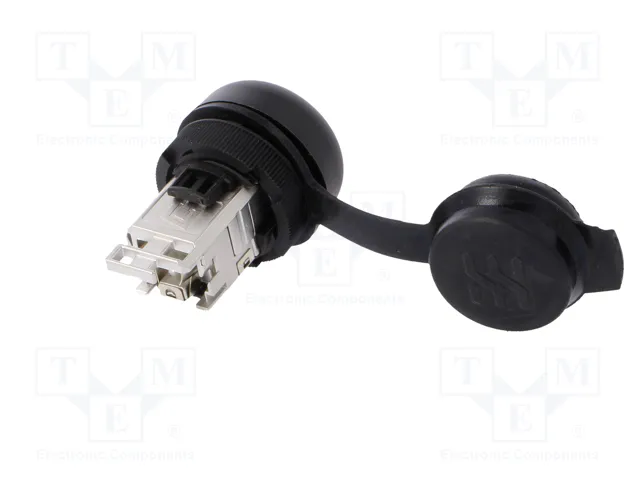 WEIDMÜLLER Tomacorriente RJ45 FrontCom Ø22mm IP65 Negro
