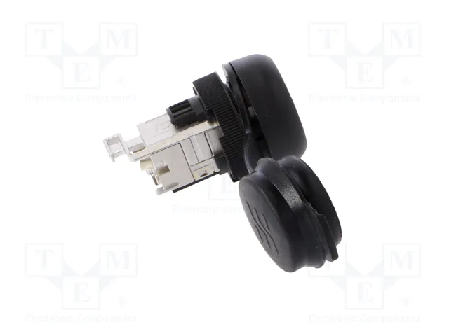 WEIDMÜLLER Tomacorriente RJ45 FrontCom Ø22mm IP65 Negro