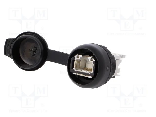 WEIDMÜLLER Tomacorriente RJ45 FrontCom Ø22mm IP65 Negro