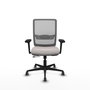 PIQUERAS Y CRESPO Silla de oficina Haches con mecanismo Sincro/Traslack, Blanco y Gris