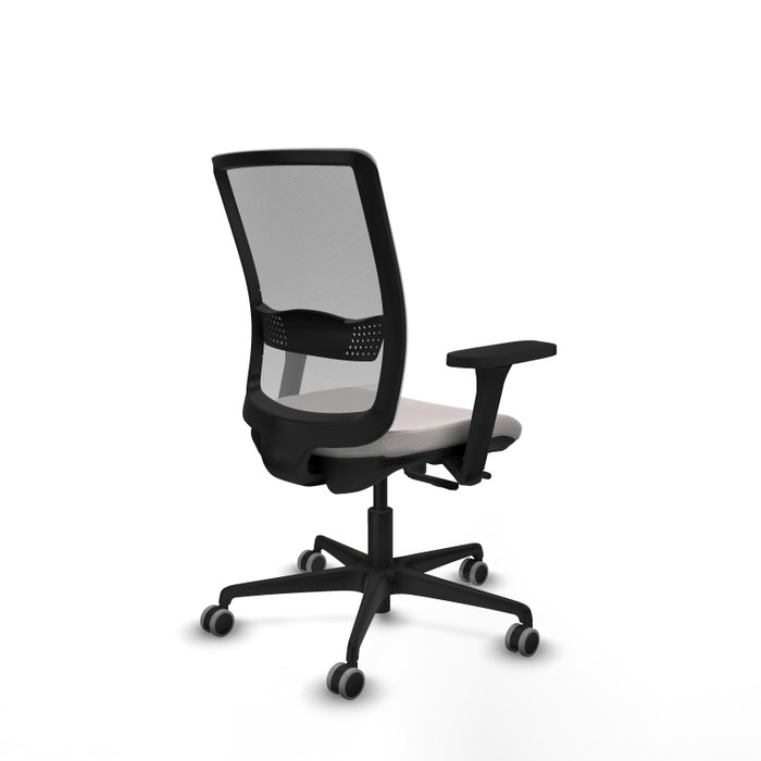 PIQUERAS Y CRESPO Silla de oficina Haches con mecanismo Sincro/Traslack, Blanco y Gris