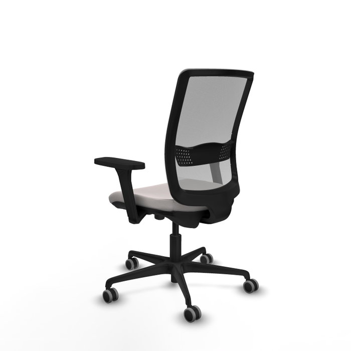 PIQUERAS Y CRESPO Silla de oficina Haches con mecanismo Sincro/Traslack, Blanco y Gris