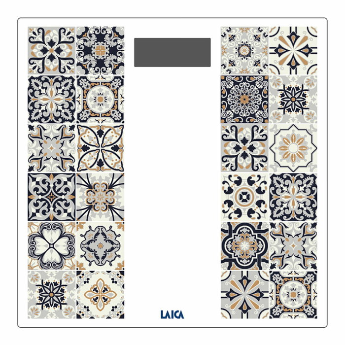 Laica Báscula de baño electrónica diseño italiano estampado marrón