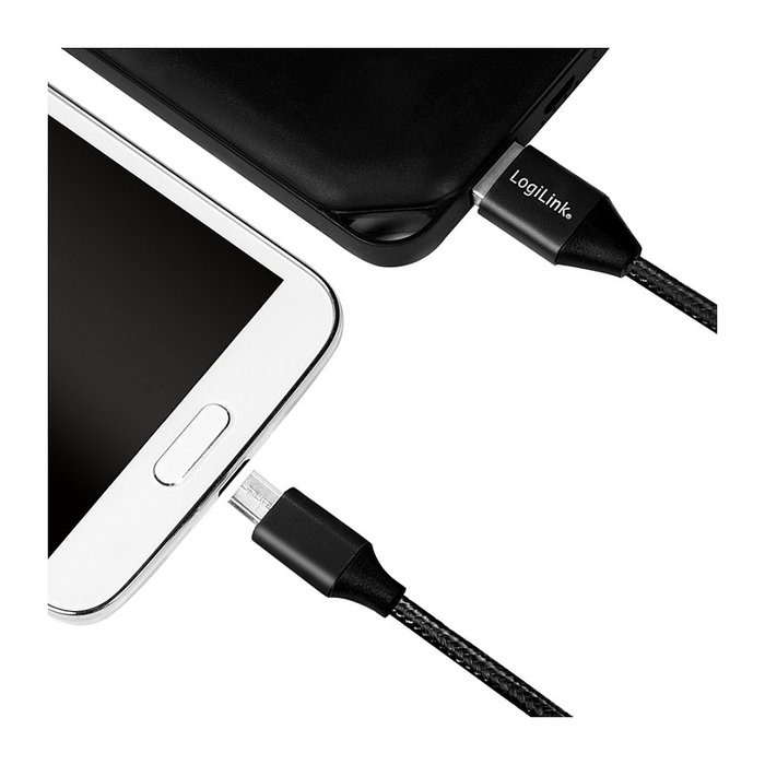 LogiLink Cable USB 2.0 a Micro-USB 0,3m negro LogiLink Cable USB 2.0 a Micro-USB 0,3m negro