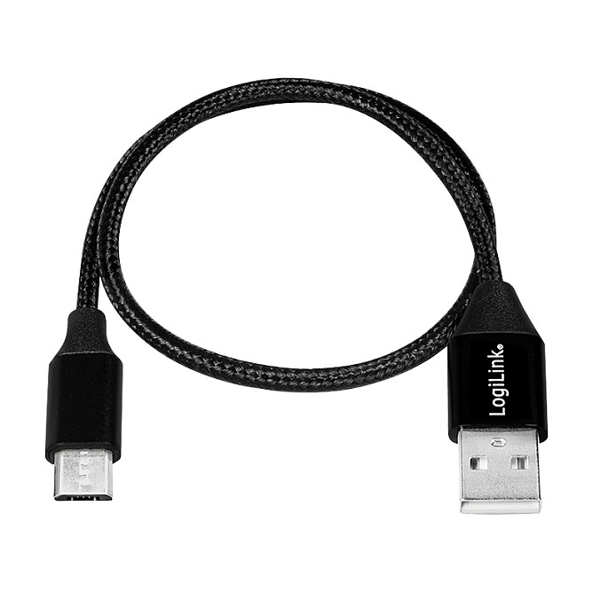 LogiLink Cable USB 2.0 a Micro-USB 0,3m negro LogiLink Cable USB 2.0 a Micro-USB 0,3m negro