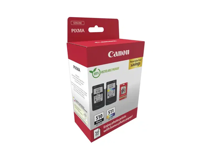 Canon PG-510 + CL-511 Photo Value Pack con Papel Fotográfico