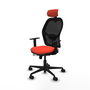 PIQUERAS Y CRESPO Silla de oficina Jorquera con mecanismo Sincro/Traslack, Naranja oscuro y Negro
