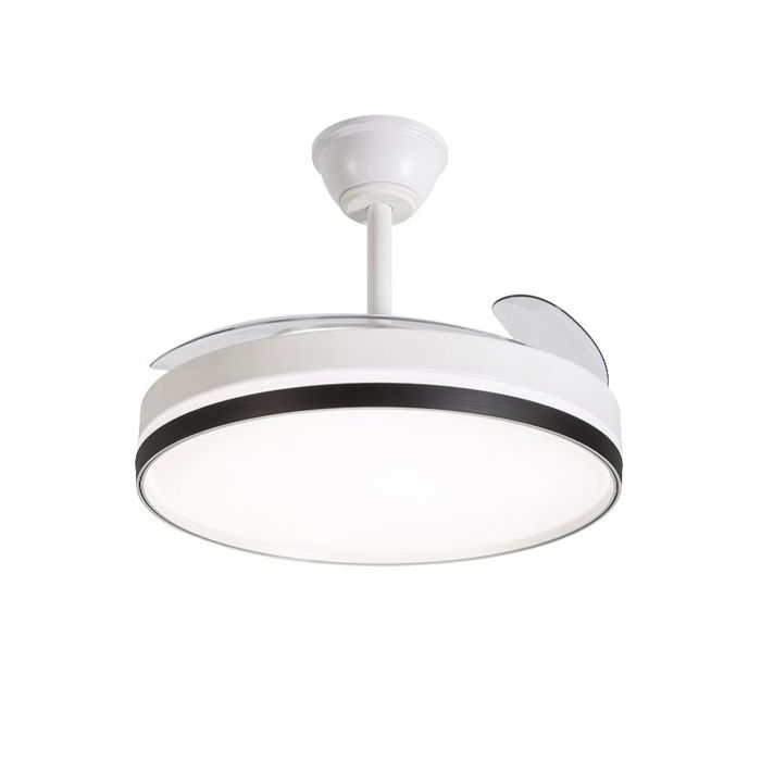 DAEWOO Ventilador de Techo con Aspas Retráctiles de 42 Pulgadas, LED 36W, Control por App, 3 Velocidades, Motor 30W