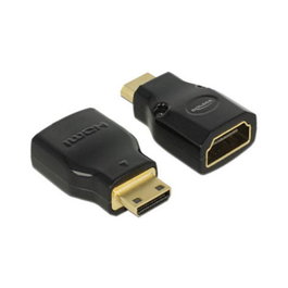 DeLOCK 65665 Adaptador Mini-HDMI a HDMI 4K Negro