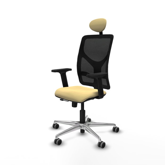 PIQUERAS Y CRESPO Silla de oficina Motilla con Mecanismo Sincro/Traslack, Crema y Negro PIQUERAS Y CRESPO Silla de oficina Motilla con Mecanismo Sincro/Traslack, Crema y Negro