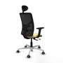 PIQUERAS Y CRESPO Silla de oficina Motilla con Mecanismo Sincro/Traslack, Crema y Negro
