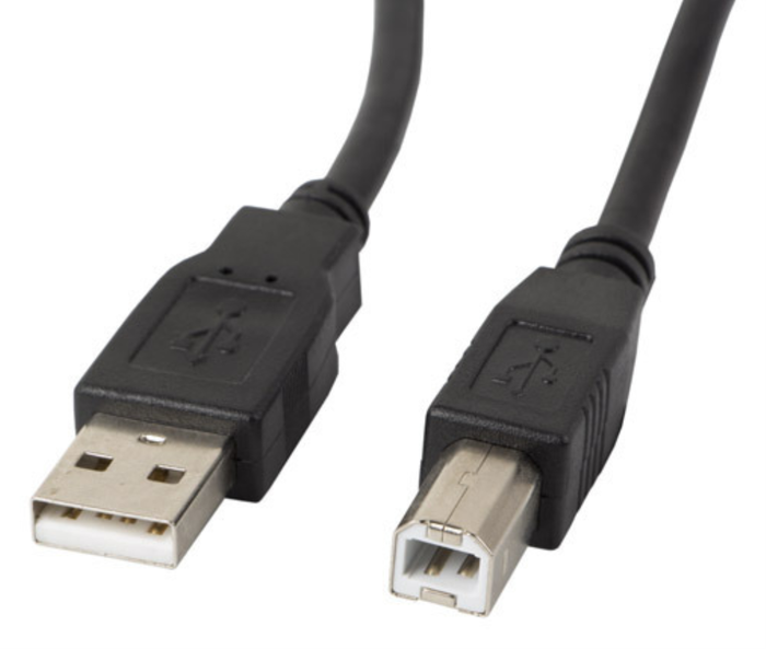Lanberg Cable USB 2.0 USB A a USB B 0,5 m Negro