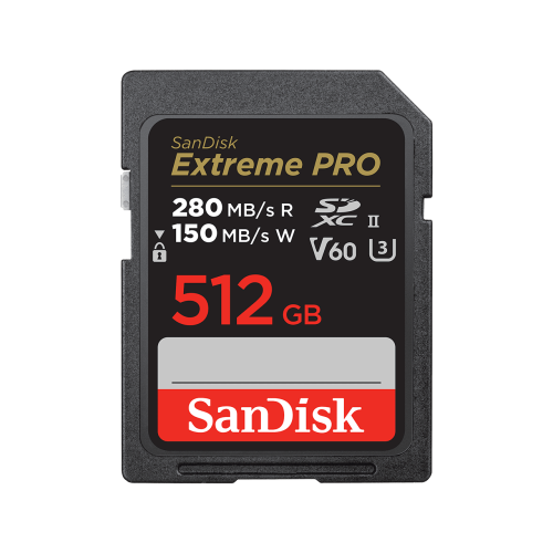 SanDisk Extreme PRO SDXC 512 GB UHS-II V60 SanDisk Extreme PRO SDXC 512 GB UHS-II V60