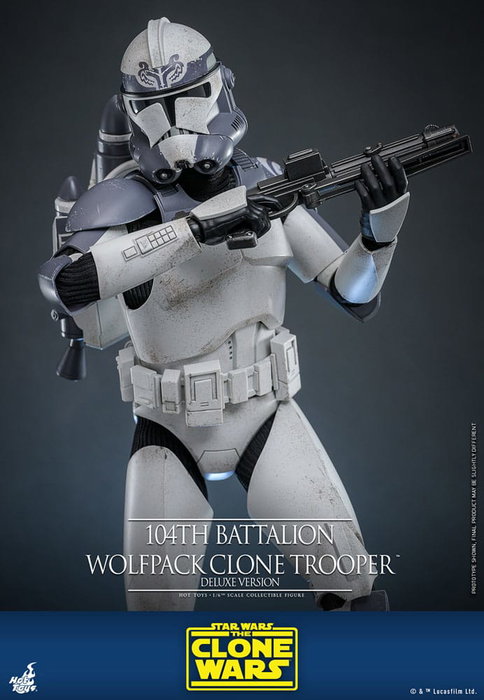 Star Wars The Clone Wars Figura 1/6 104th Battalion Wolfpack Clone Trooper Deluxe Version 30 cm