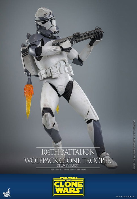Star Wars The Clone Wars Figura 1/6 104th Battalion Wolfpack Clone Trooper Deluxe Version 30 cm
