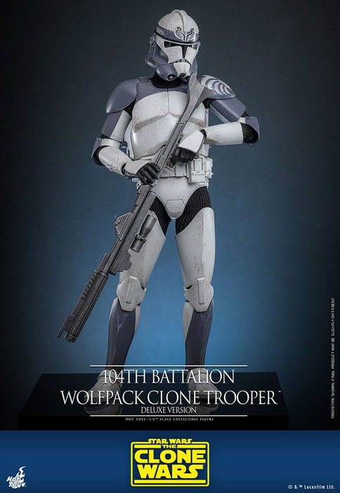 Star Wars The Clone Wars Figura 1/6 104th Battalion Wolfpack Clone Trooper Deluxe Version 30 cm