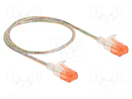 DeLOCK Cable de red RJ45 Cat.6A U/UTP Slim 0,5 m transparente