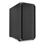 Sharkoon AK2 Torre Midi PC ATX Negro Metal, Compatible con micro ATX/Mini-ITX, 7 Ranuras, 17 cm Altura CPU, 41 cm VGA, Gestión de Cables, USB Tipo-C