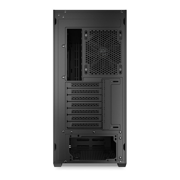 Sharkoon AK2 Torre Midi PC ATX Negro Metal, Compatible con micro ATX/Mini-ITX, 7 Ranuras, 17 cm Altura CPU, 41 cm VGA, Gestión de Cables, USB Tipo-C