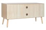 DKD Home Decor Mueble TV Scandi Natural Madera Paulownia y MDF 120x40x60 cm