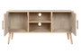 DKD Home Decor Mueble TV Scandi Natural Madera Paulownia y MDF 120x40x60 cm