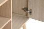 DKD Home Decor Mueble TV Scandi Natural Madera Paulownia y MDF 120x40x60 cm