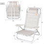 AKTIVE Silla de Playa Plegable 650x120x740 mm
