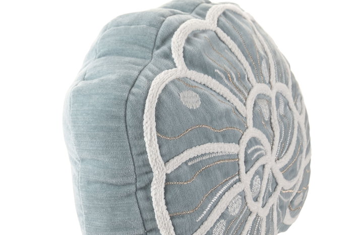 DKD Home Decor Cojin Mediterraneo Azul Blanco 33 x 40 x 10 cm (2 Unidades) Chenilla