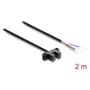 DeLOCK Gabellichtschranke 5 mm Tipo K con 4 extremos de cable abiertos NPN L/D conmutable, 2 m