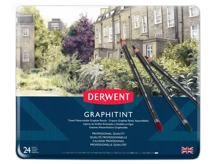 Derwent Graphtint Lápices de Grafito Caja Metálica 24 Unidades Derwent Graphtint Lápices de Grafito Caja Metálica 24 Unidades