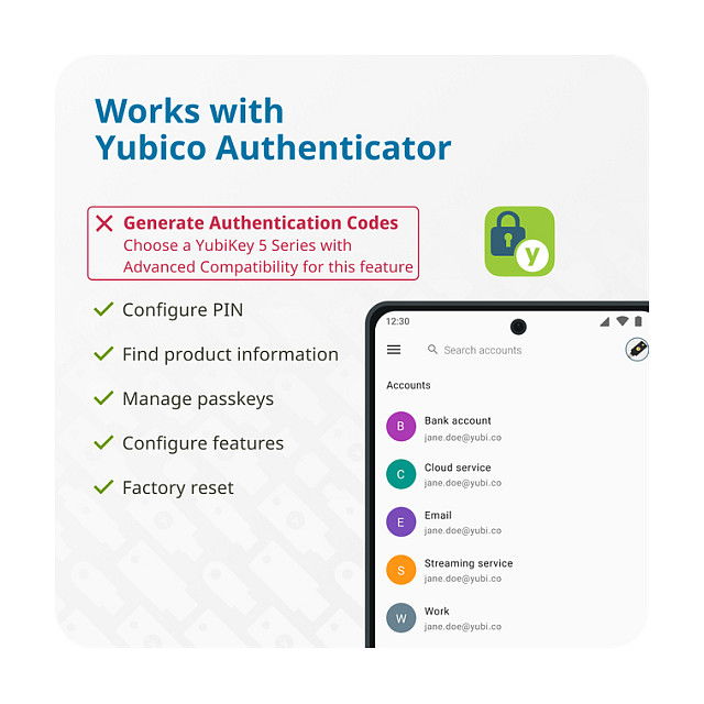 Yubico Security Key NFC - Llave de Seguridad U2F y FIDO2