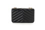 Vince Camuto Bella - Bolso Bandolera Negro de Piel de Polivinilo para Mujer, Elegante y Versátil