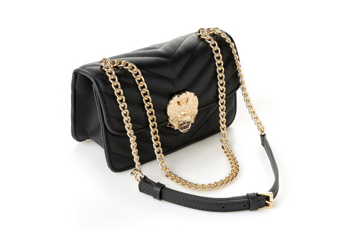 Vince Camuto Bella - Bolso Bandolera Negro de Piel de Polivinilo para Mujer, Elegante y Versátil
