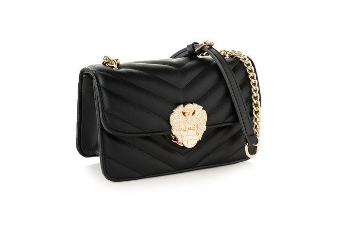 Vince Camuto Bella - Bolso Bandolera Negro de Piel de Polivinilo para Mujer, Elegante y Versátil