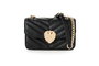 Vince Camuto Bella - Bolso Bandolera Negro de Piel de Polivinilo para Mujer, Elegante y Versátil