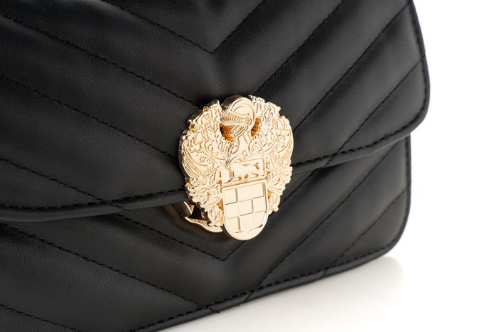 Vince Camuto Bella - Bolso Bandolera Negro de Piel de Polivinilo para Mujer, Elegante y Versátil