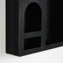 Hanah Home Cry004-S Estantería de Pared Madera Maciza Negra