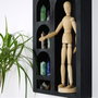 Hanah Home Cry004-S Estantería de Pared Madera Maciza Negra