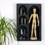 Hanah Home Cry004-S Estantería de Pared Madera Maciza Negra