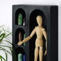Hanah Home Cry004-S Estantería de Pared Madera Maciza Negra