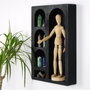 Hanah Home Cry004-S Estantería de Pared Madera Maciza Negra