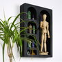 Hanah Home Cry004-S Estantería de Pared Madera Maciza Negra