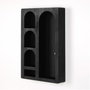 Hanah Home Cry004-S Estantería de Pared Madera Maciza Negra