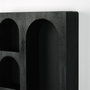 Hanah Home Cry004-S Estantería de Pared Madera Maciza Negra