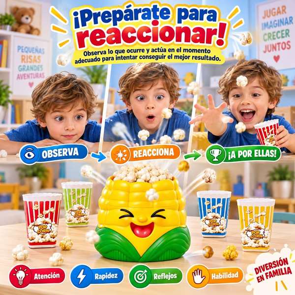 Jugatoys - enfamilia Juego Palomitas Revoltosas ¡Pop! ¡Pop!