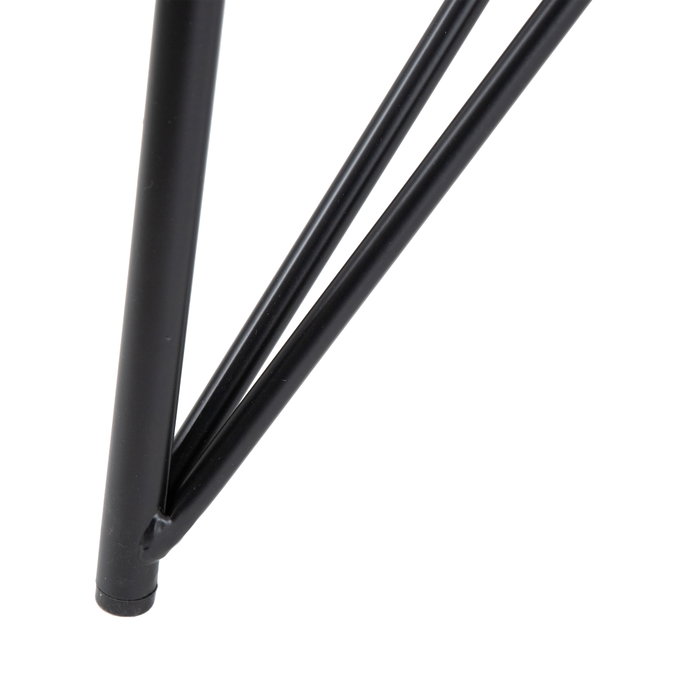 Mesa Comedor Negro Metal-Cristal Salón 140 X 80 X 75 cm