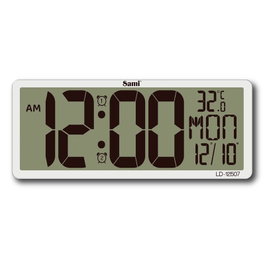 SAMI Reloj Sami LCD Blanco XXXL sobremesa/pared